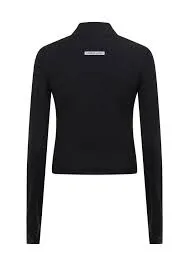 Lorna Jane High Definition Reflective 1/2 Zip Long Sleeve Top - Black