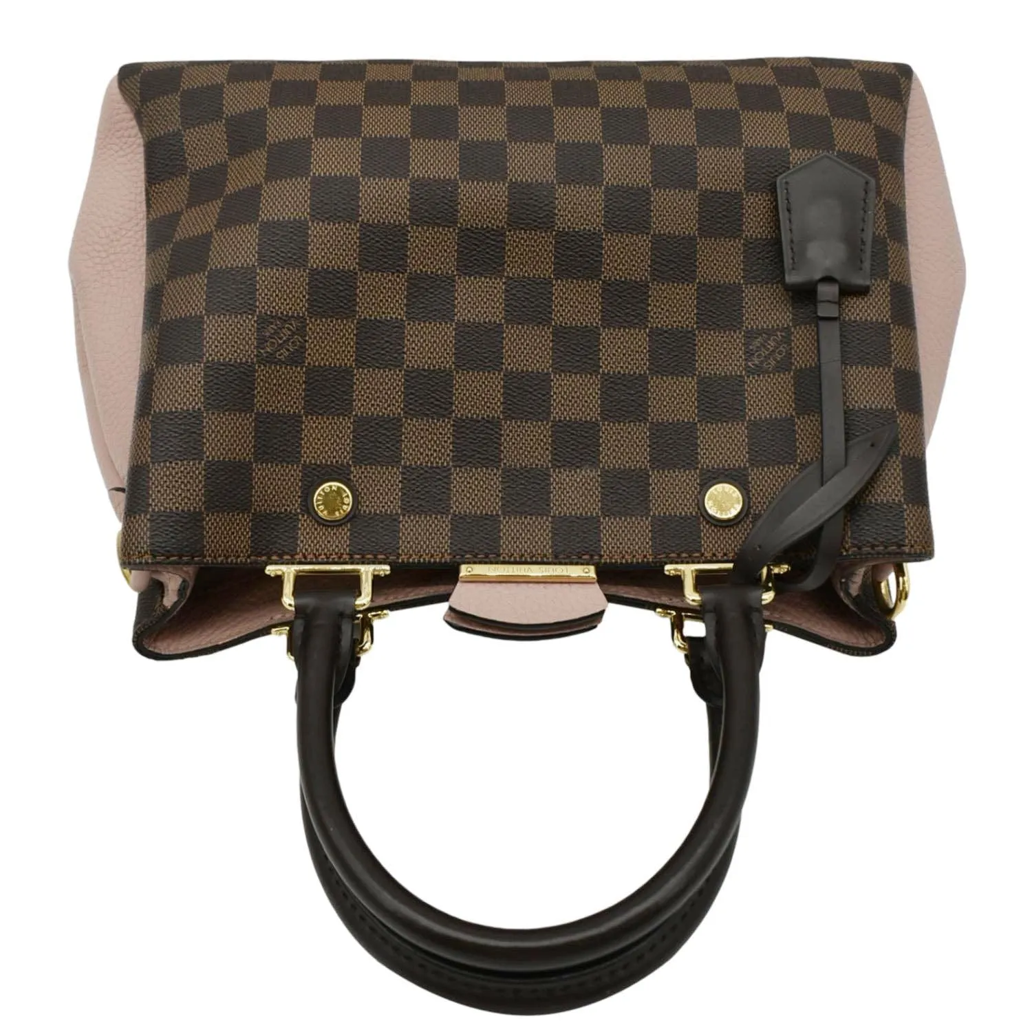 LOUIS VUITTON Brittany Damier Ebene Shoulder Bag Rose Ballerine