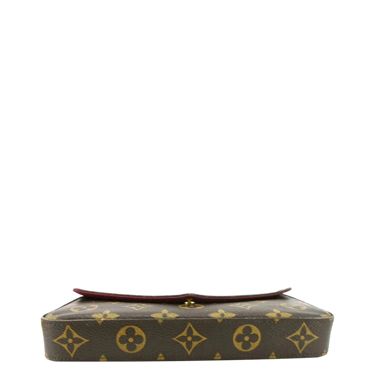 LOUIS VUITTON Felicie Pochette Monogram Canvas Crossbody Bag Brown