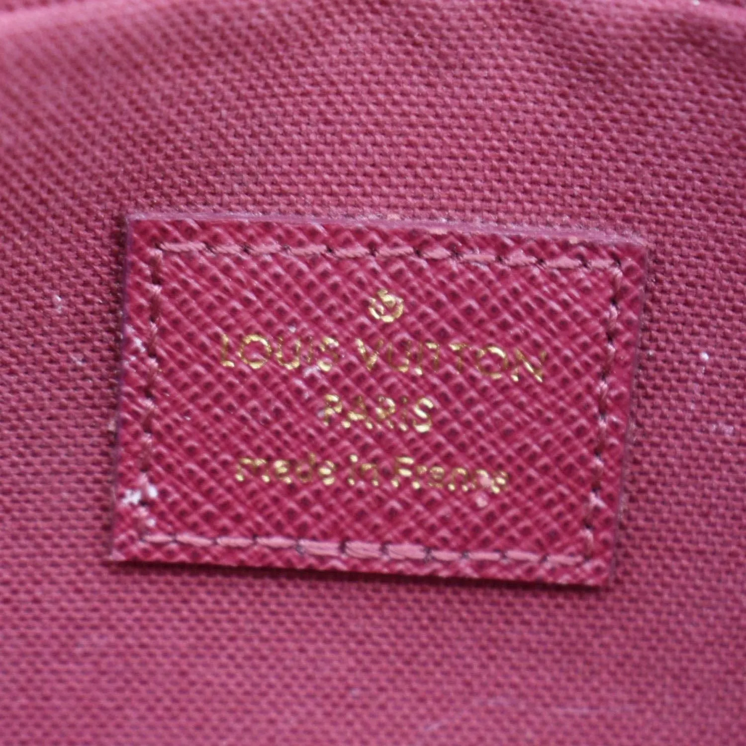 LOUIS VUITTON Felicie Pochette Monogram Canvas Crossbody Bag Brown
