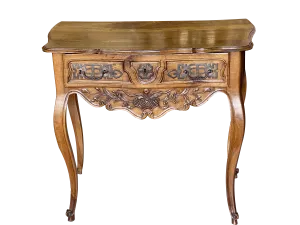 Louis XV Provincial Carved Walnut Side or Console Table, late 18th Century
