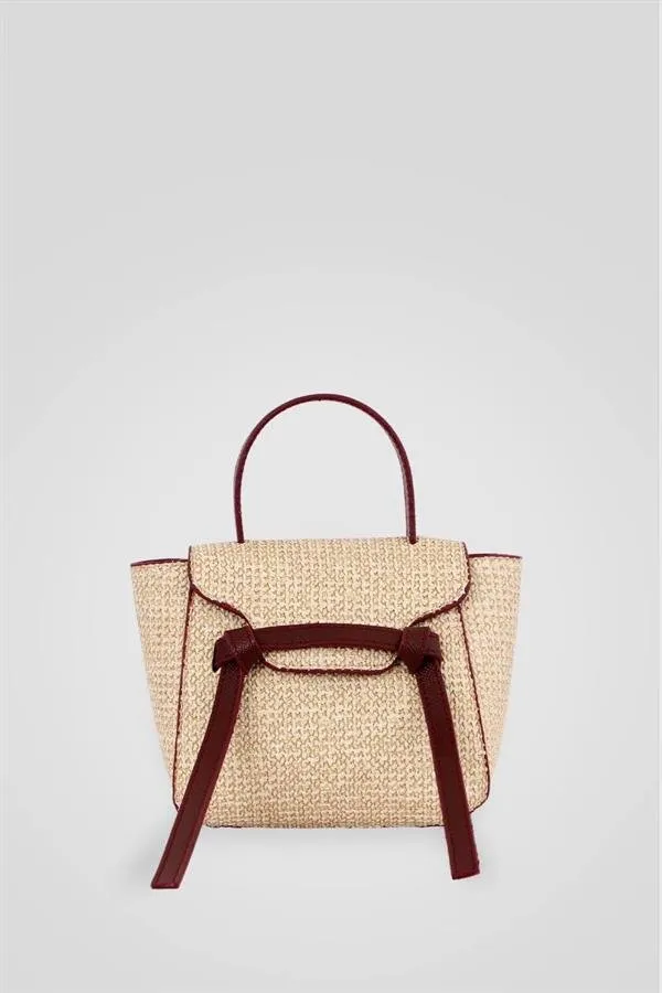 <tc>Lorry Sac à main en osier bordeaux pour femme</tc>