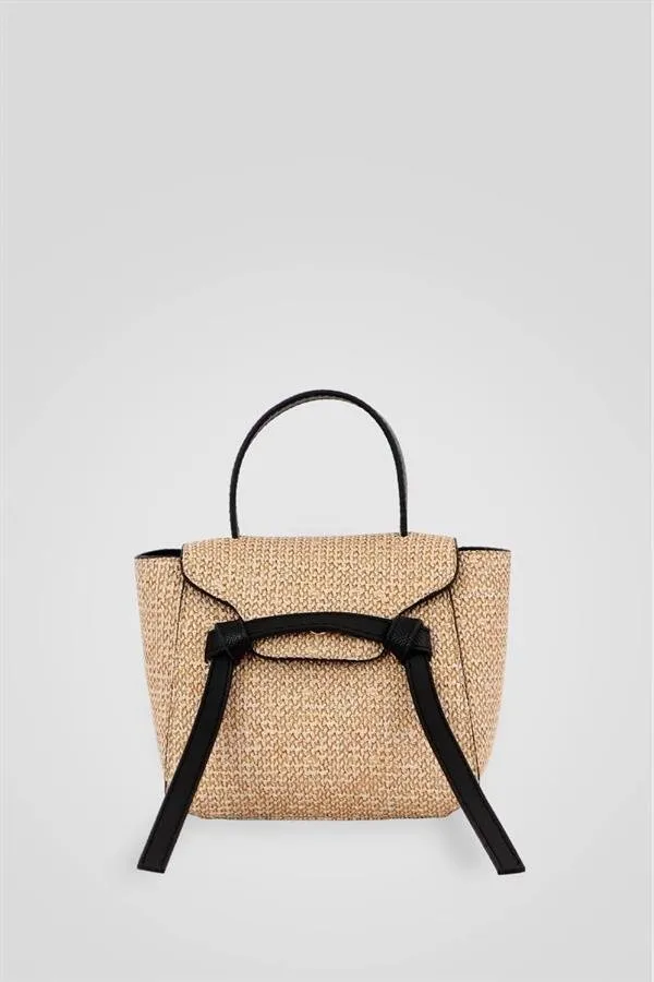 <tc>Lorry Sac à main en osier noir pour femme</tc>