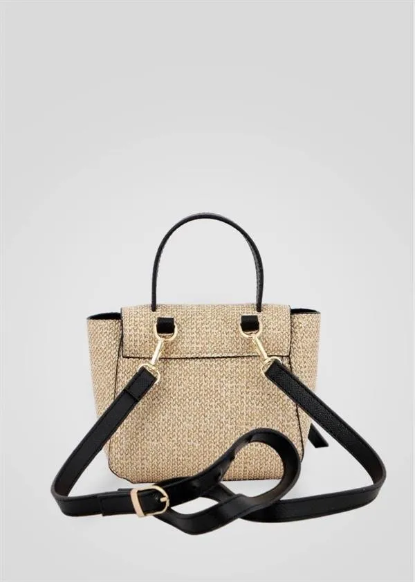 <tc>Lorry Sac à main en osier noir pour femme</tc>