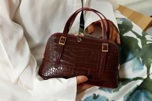 <tc>Sac à main Bordeaux à texture Paris</tc>