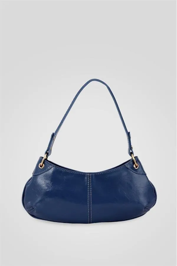 <tc>Sac à main pour femme Leroy en couleur bleu marine avec anse.</tc>