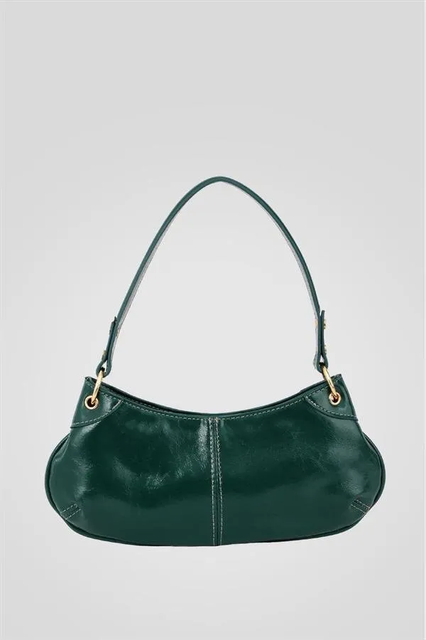 <tc>Sac à main pour femme Leroy vert avec anse.</tc>