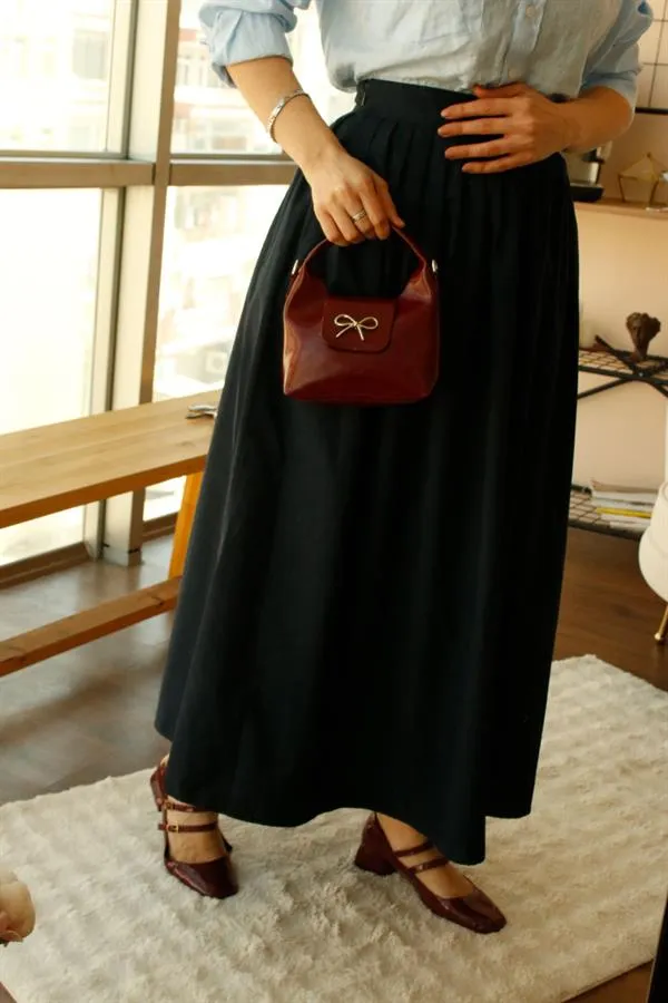 <tc>Sac à main pour femme Ribbon Bordeaux.

</tc>