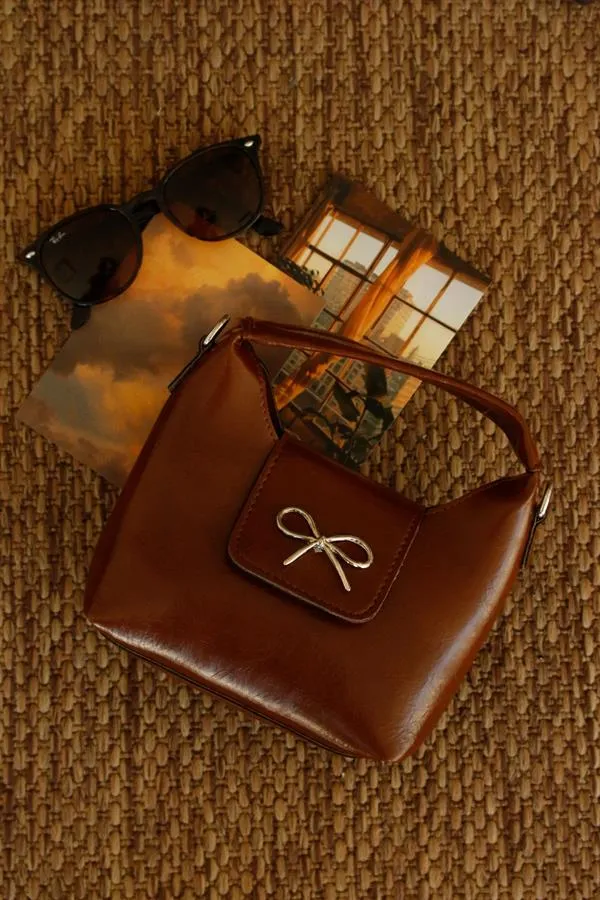 <tc>Sac à main pour femme Ribbon Tabac.

</tc>