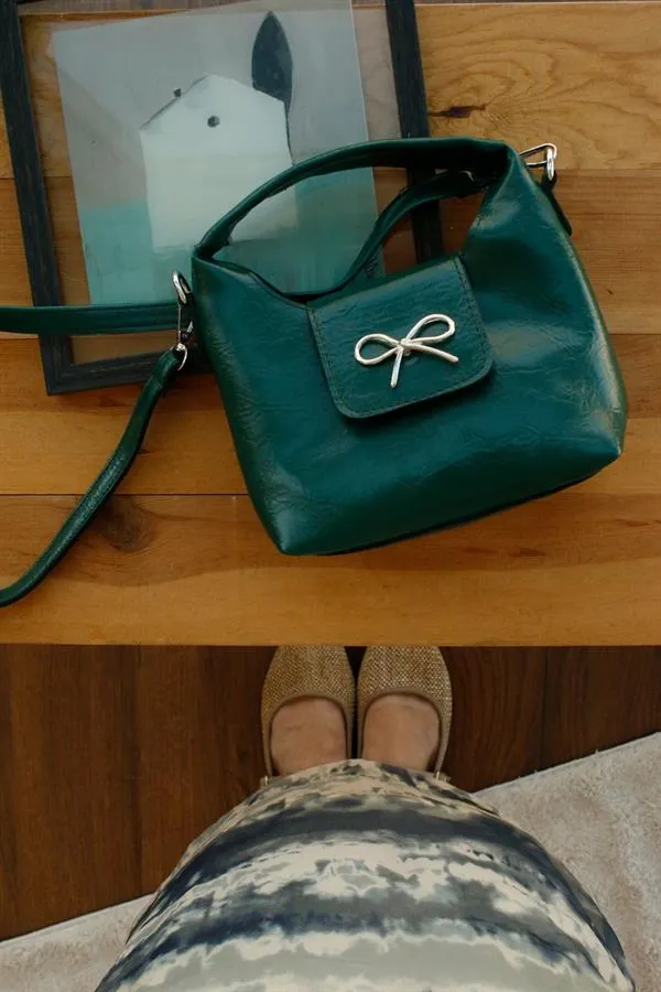 <tc>Sac à main pour femme Ribbon Vert.

</tc>