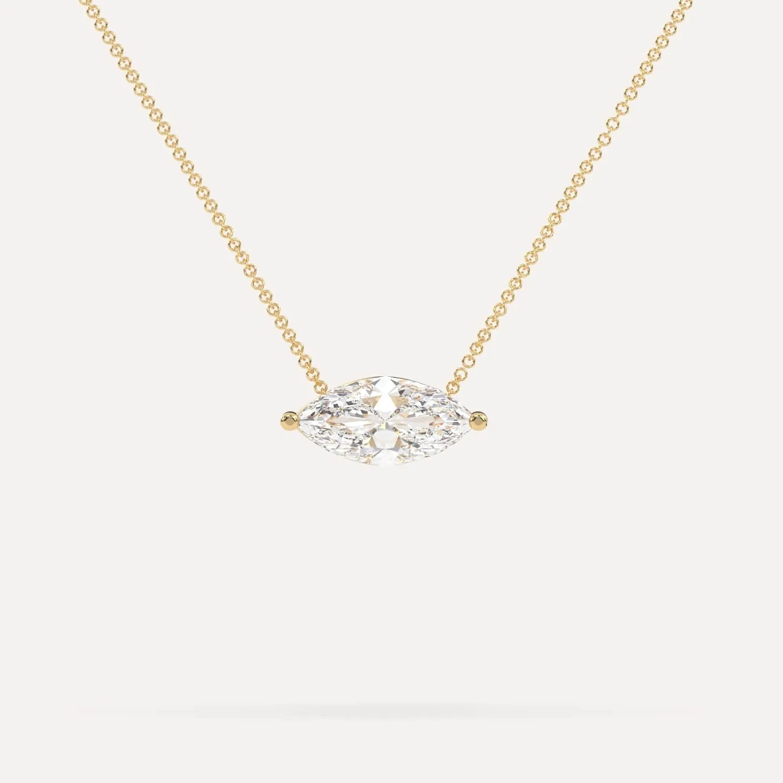 Marquise Floating Diamond Necklace Setting