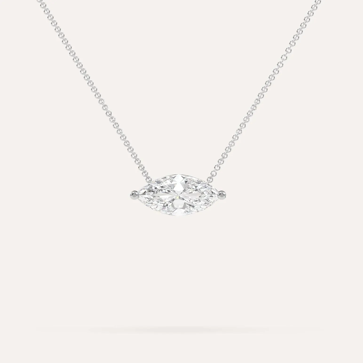 Marquise Floating Diamond Necklace Setting