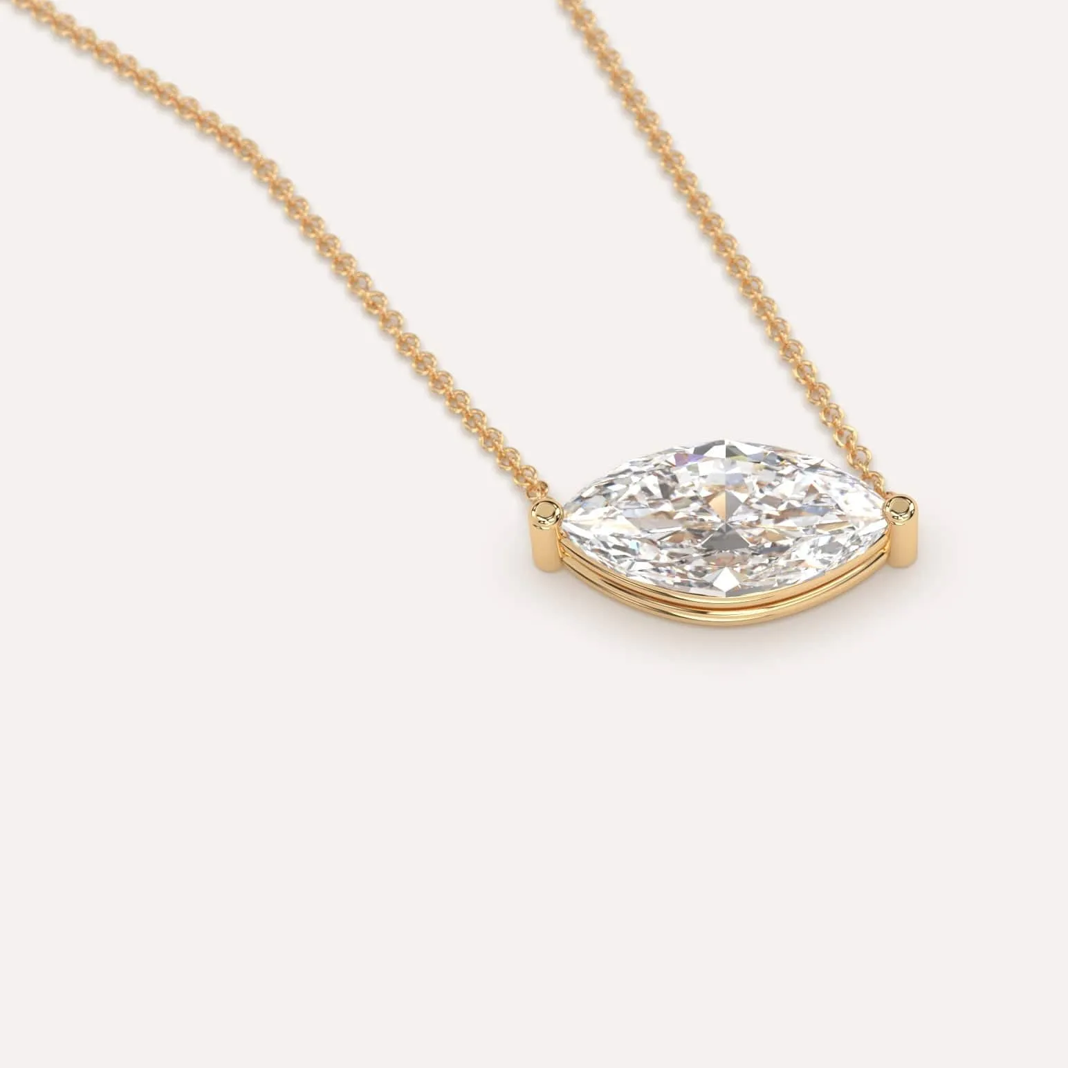 Marquise Floating Diamond Necklace Setting