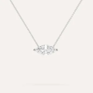 Marquise Floating Diamond Necklace Setting