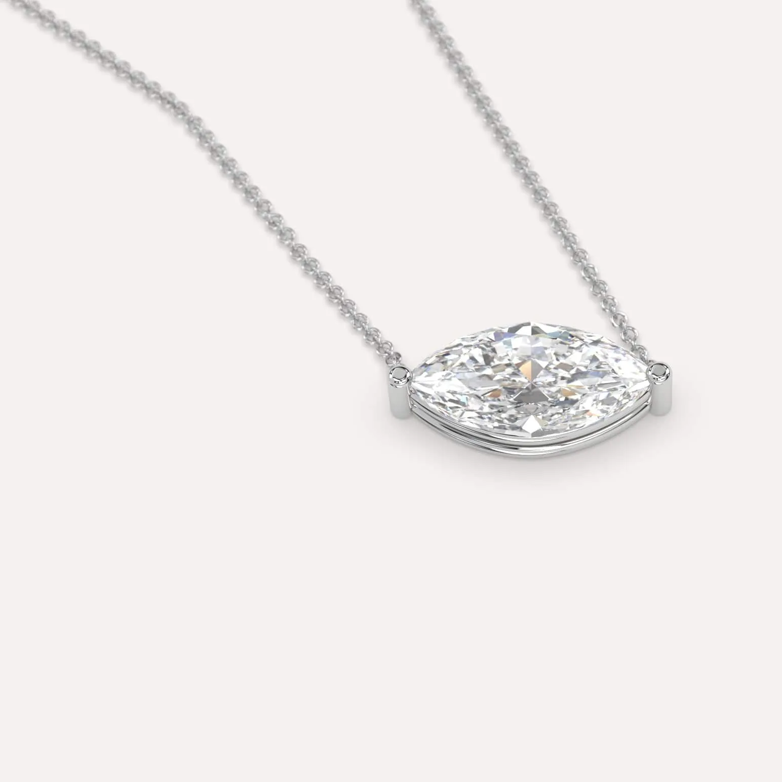 Marquise Floating Diamond Necklace Setting