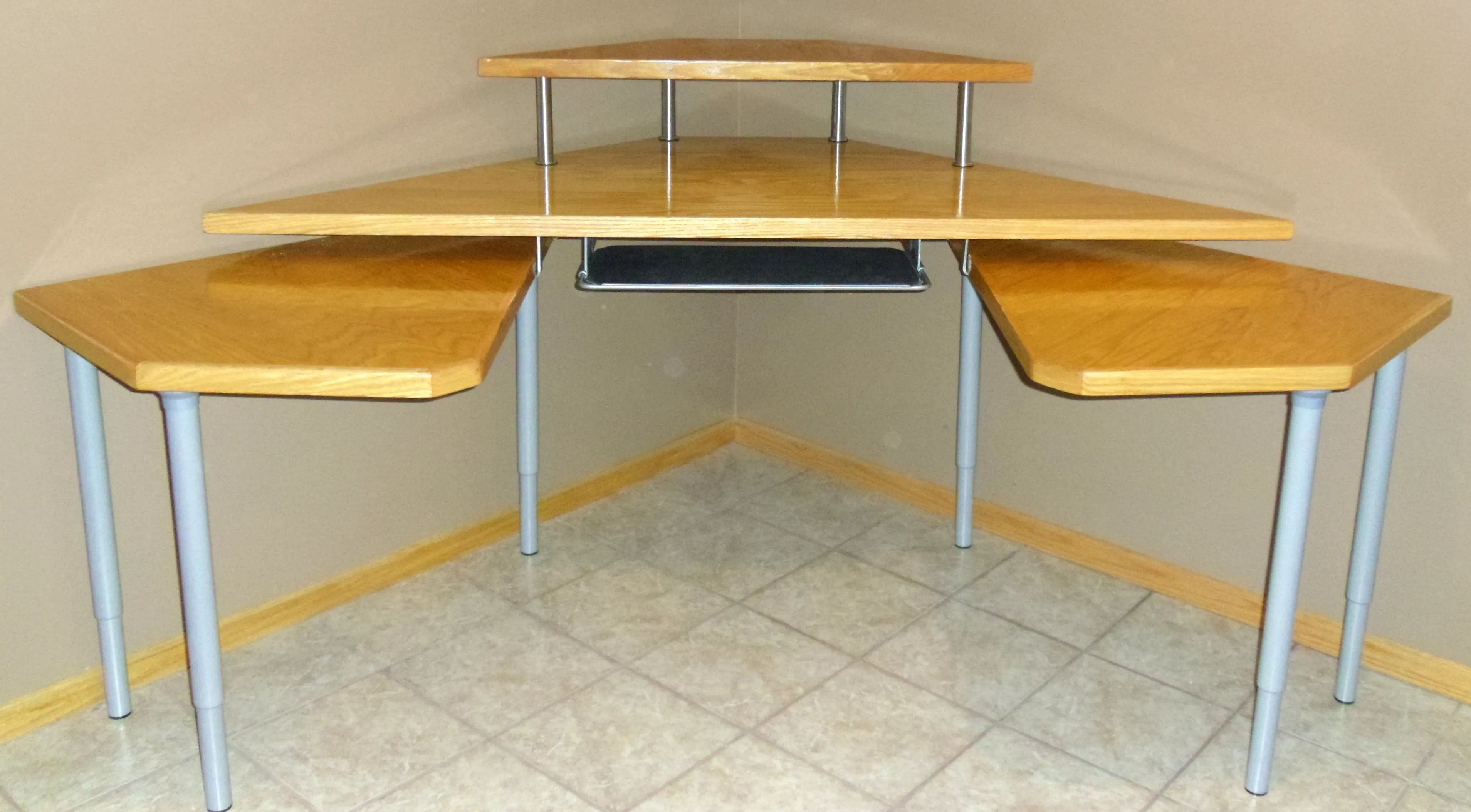 Maverick Corner Desk ideal for Quadriplegics in a Power Wheelchair - FREE USA SHIPPING