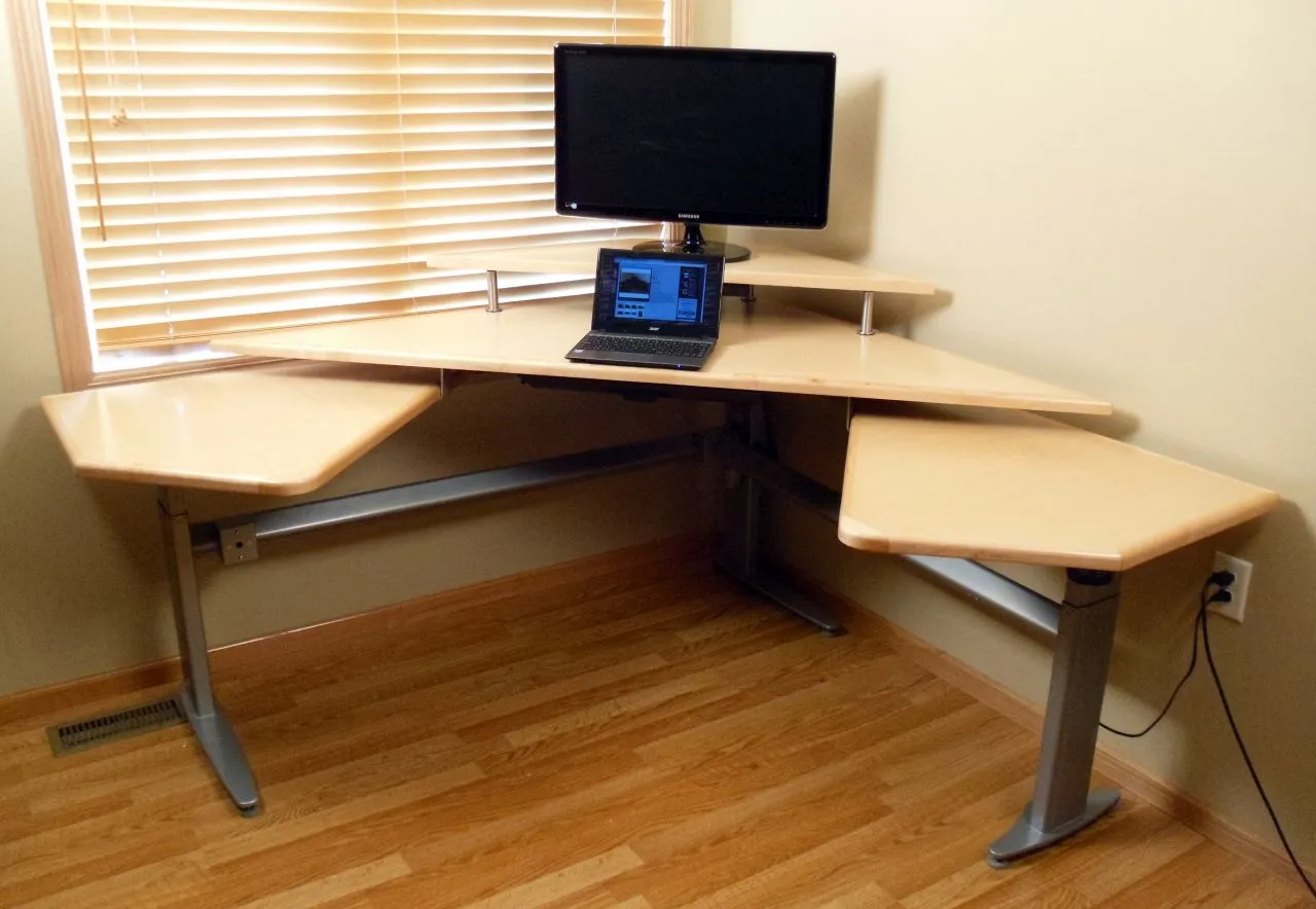 Maverick Corner Desk ideal for Quadriplegics in a Power Wheelchair - FREE USA SHIPPING