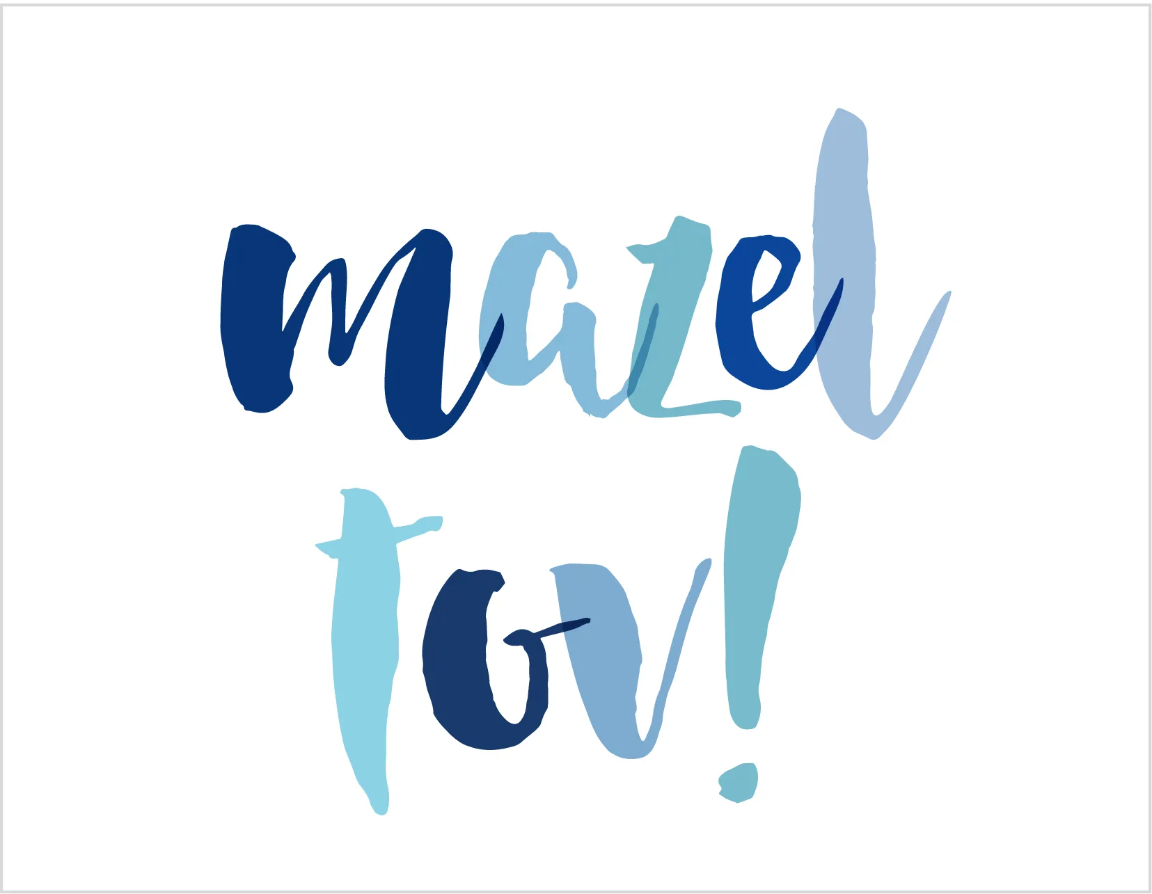 mazel tov script set of 6