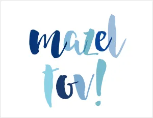 mazel tov script set of 6