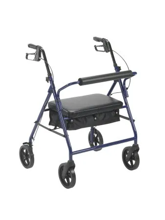 McKesson Heavy-Duty Bariatric Steel Rollator - Blue - 1 Each / Each - 21613801