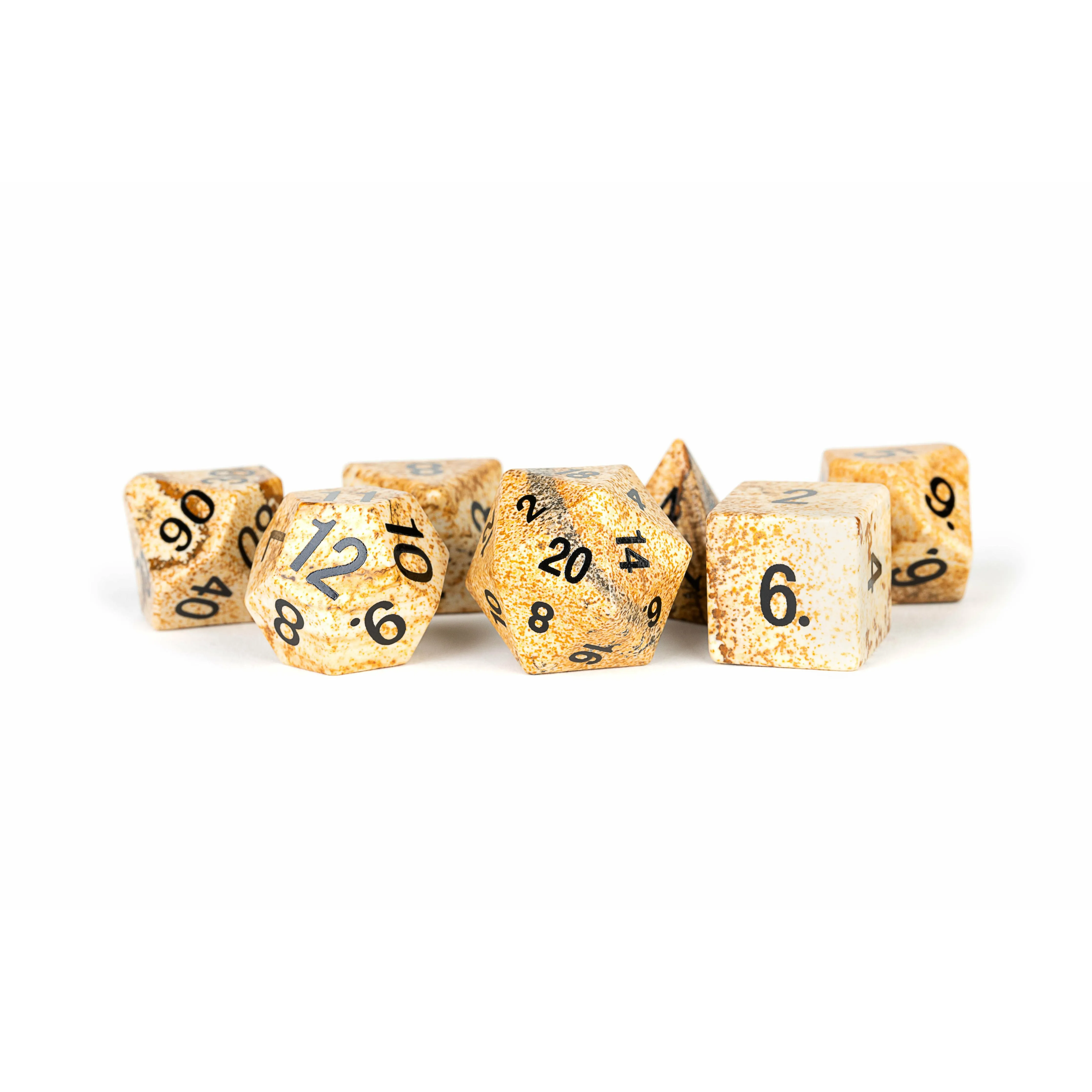 MDG Gemstone Dice Set - Picture Jasper