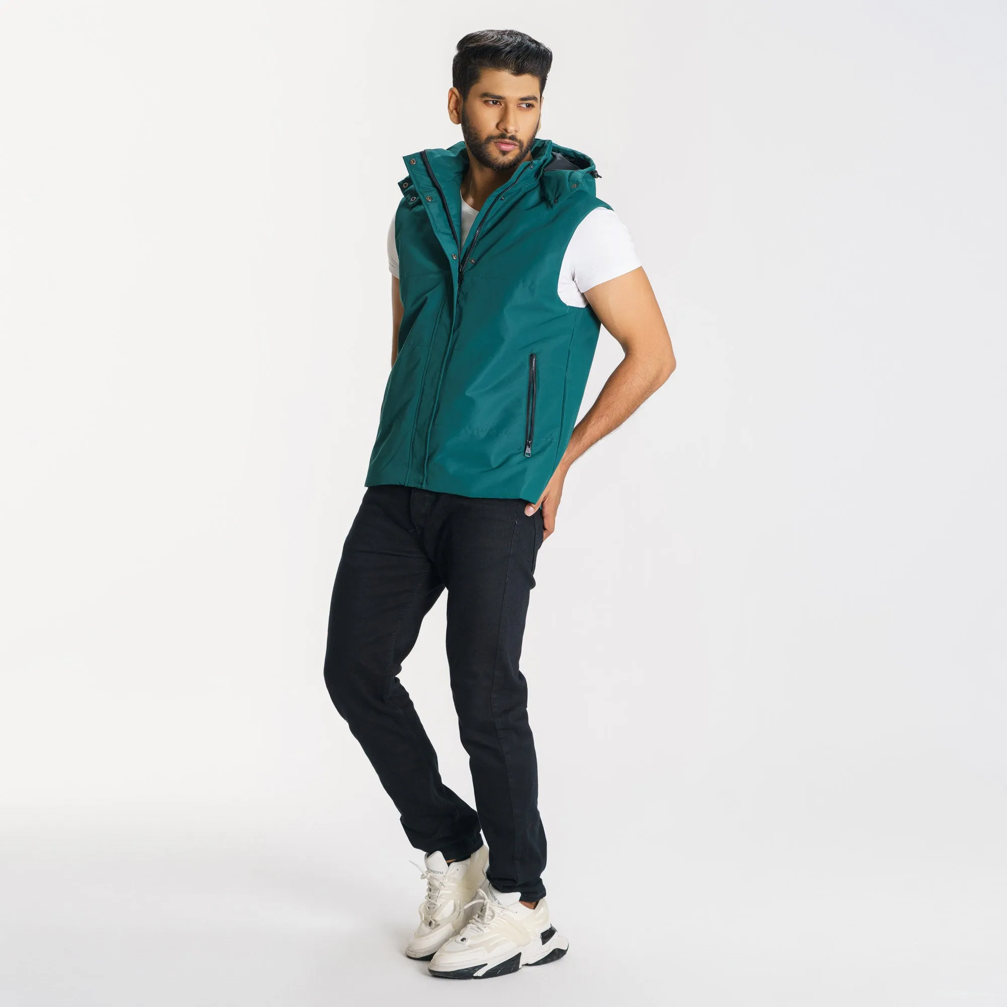 Mens Green Padded Jacket