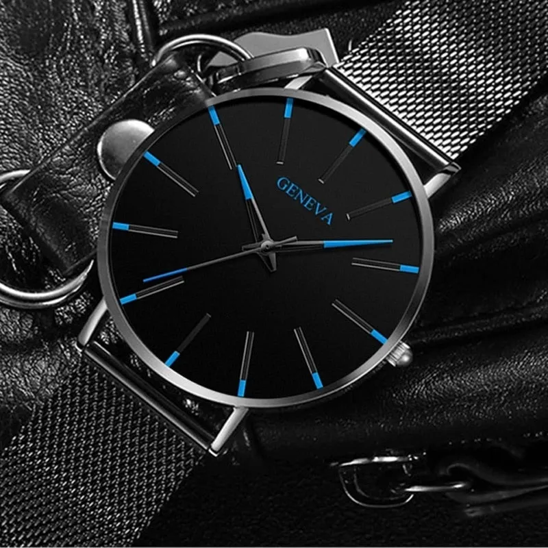 Men's Ultra Thin Stainless Steel Analog Minimalist Watch