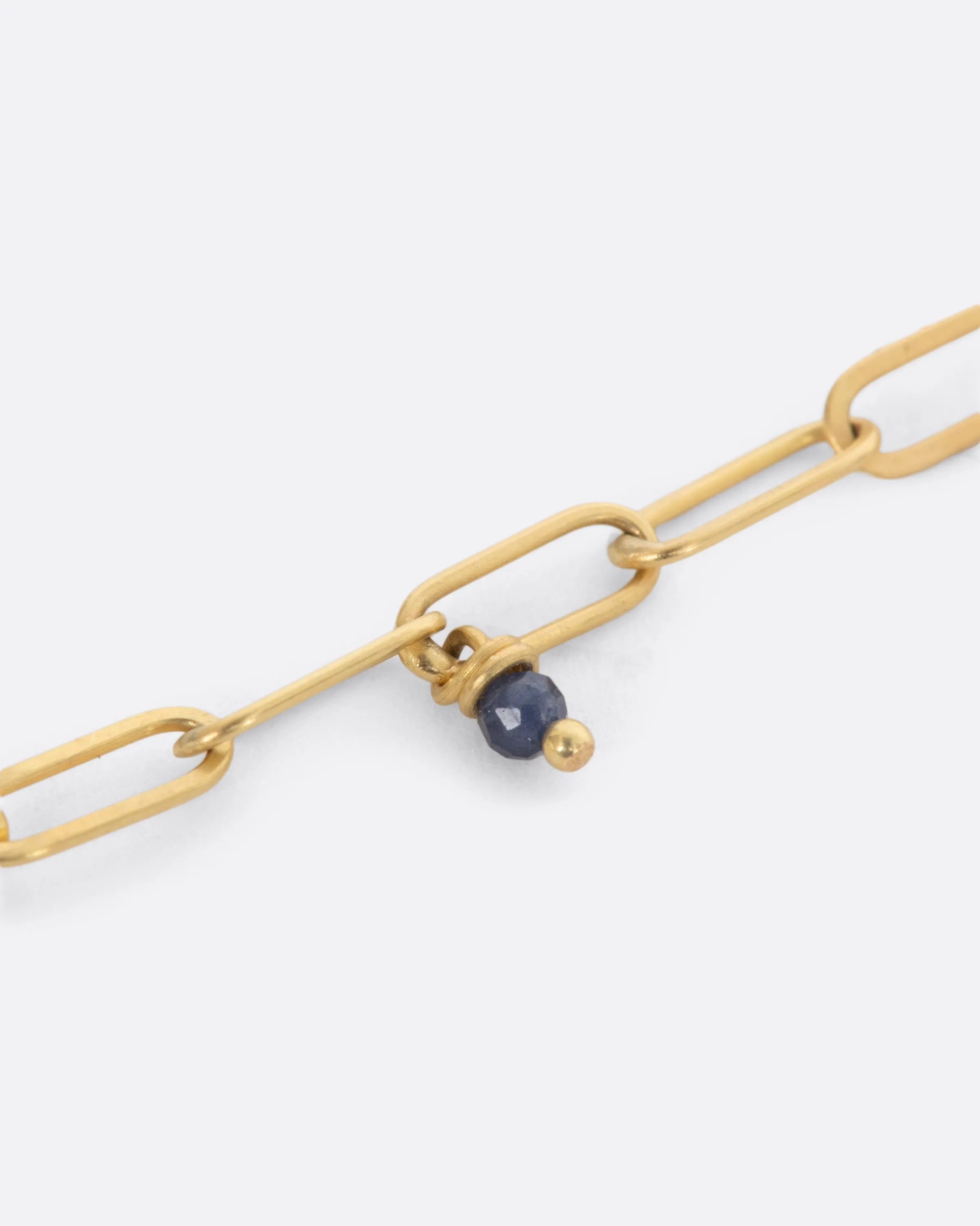 Mini Popsicle Stick Sapphire Necklace