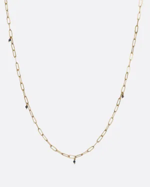 Mini Popsicle Stick Sapphire Necklace
