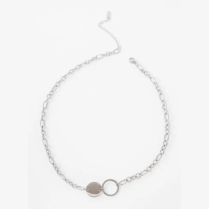 Minimalist Circle  Link Necklace