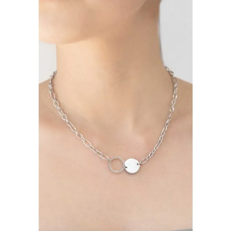Minimalist Circle  Link Necklace