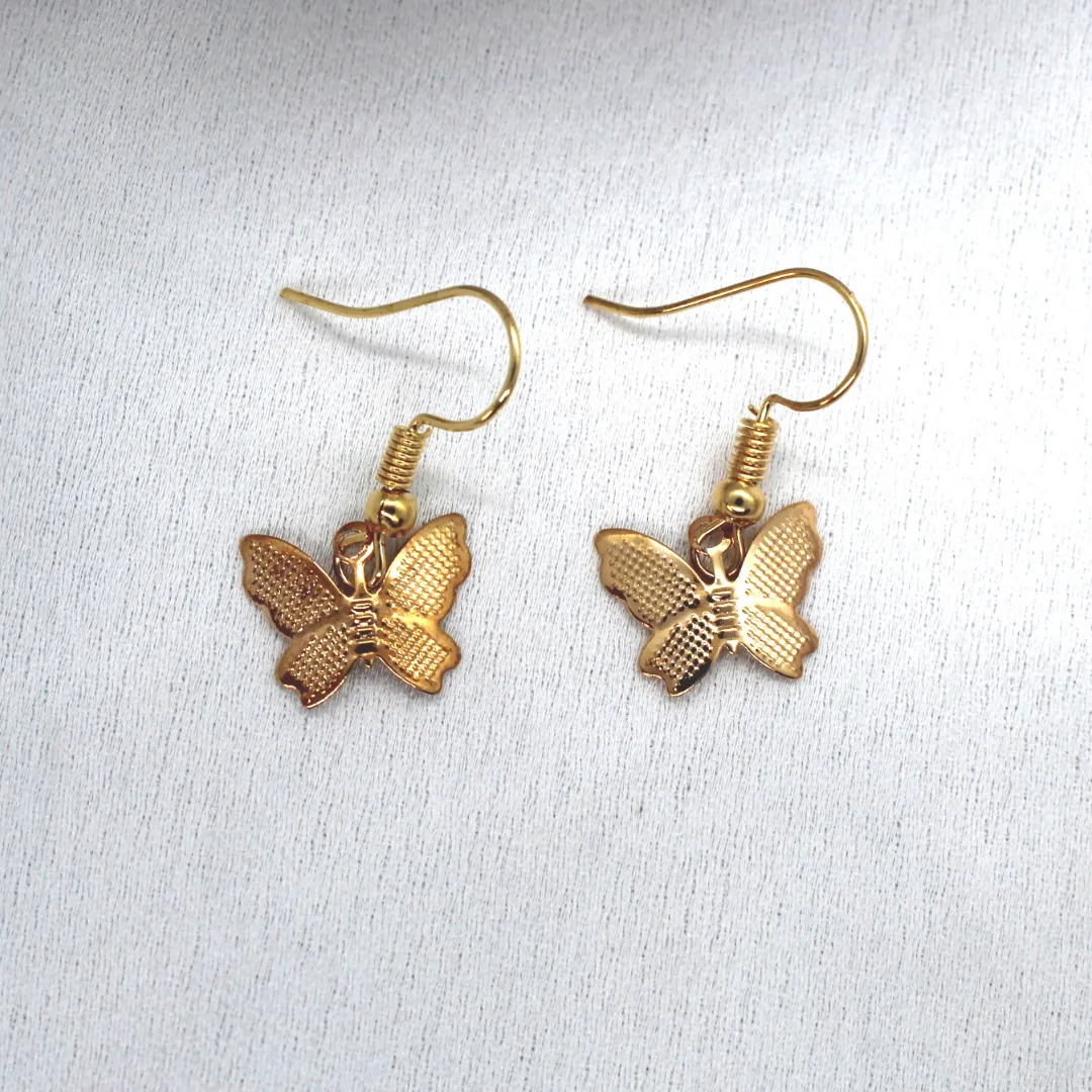 Minimalist Gold Butterfly Earrings