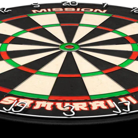 Mission Samurai II Dartboard | Ultra Thin Wire | Professional Board