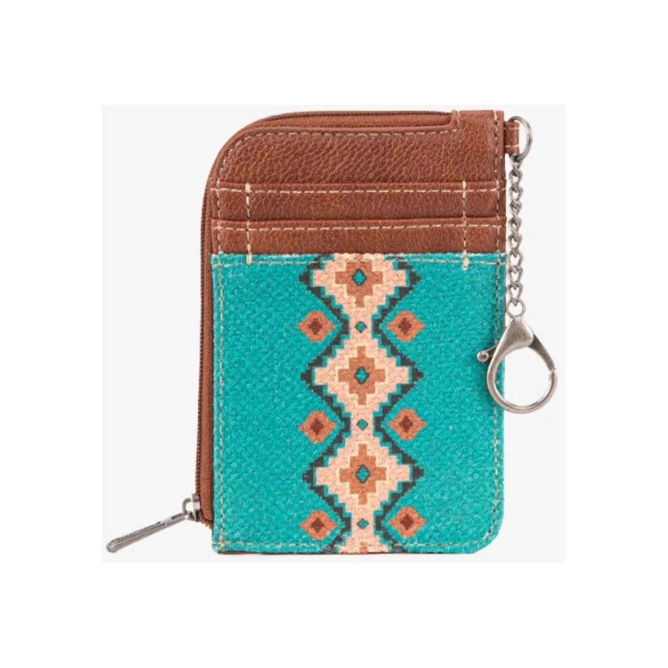 Montana West Wrangler Aztec Card Wallet for Women Western Credit Card Holder with Zipper Pocket