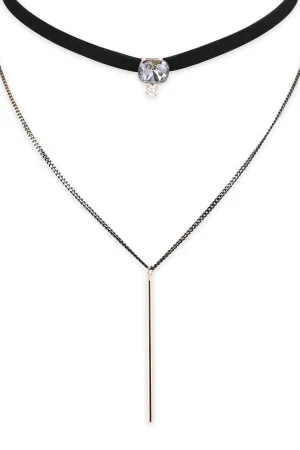 Morion Choker Y-Necklace