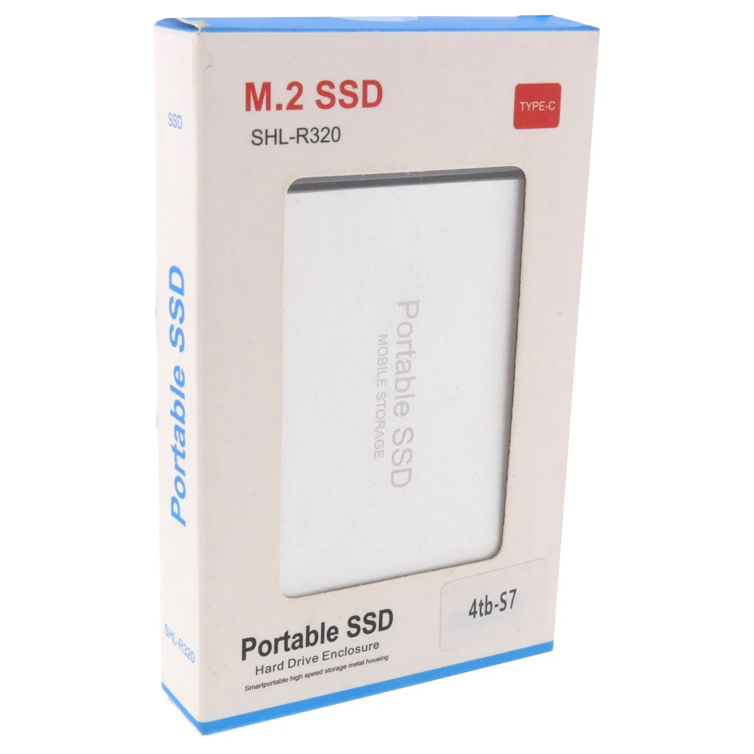 NEW M.2 SHL-R320 Silver USB 3.0 3.1 Type C Portable SSD Hard Drive Enclosure