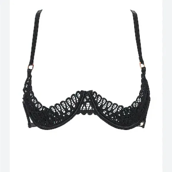 NWT BLUEBELLA Tallulah Open Wired Bra in Black Size 36B