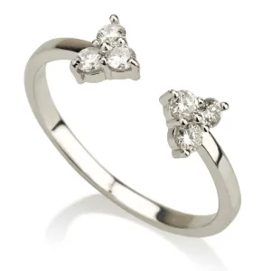 Open Diamond Trio Minimalist Ring