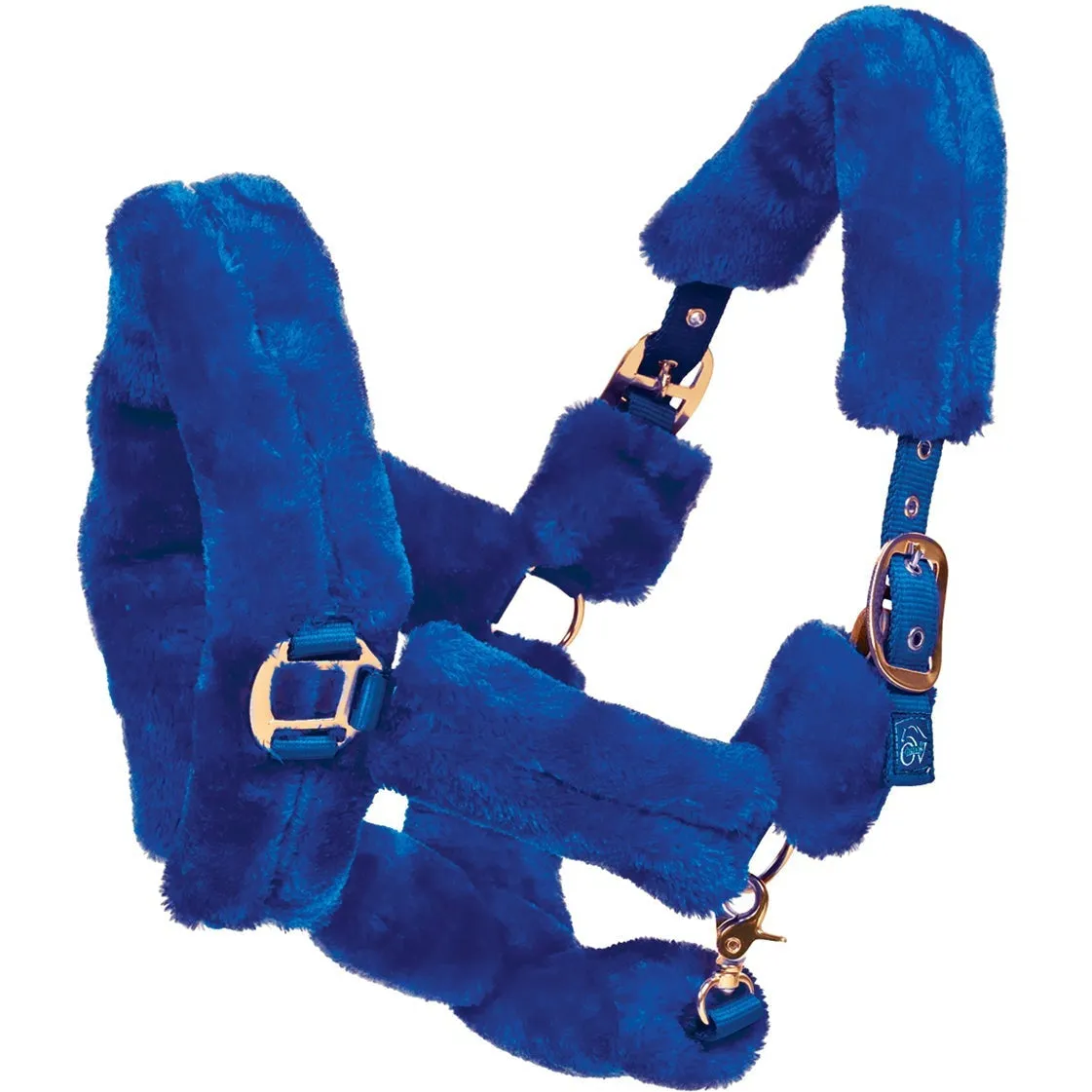 Ovation Rose Gold Fleece Shipping Halter-Navy