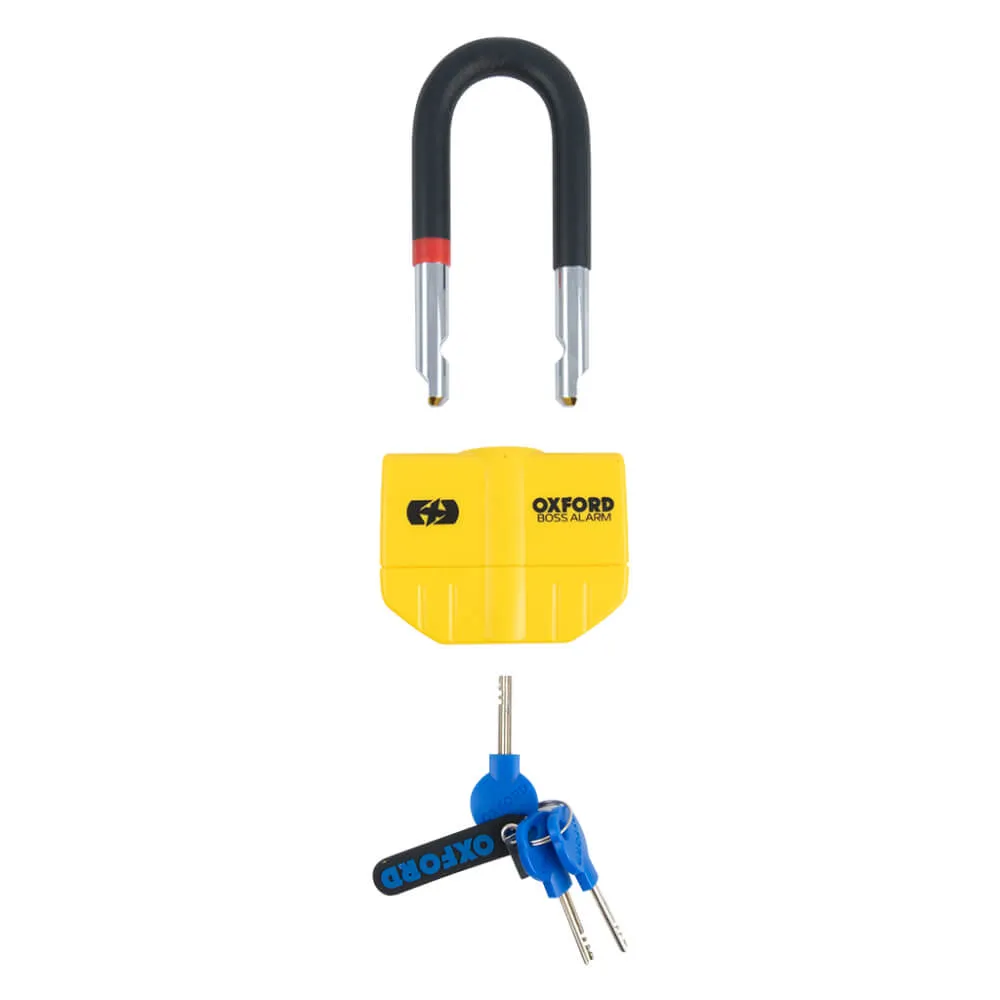 Oxford Boss Alarm 14mm Disc Lock Yellow