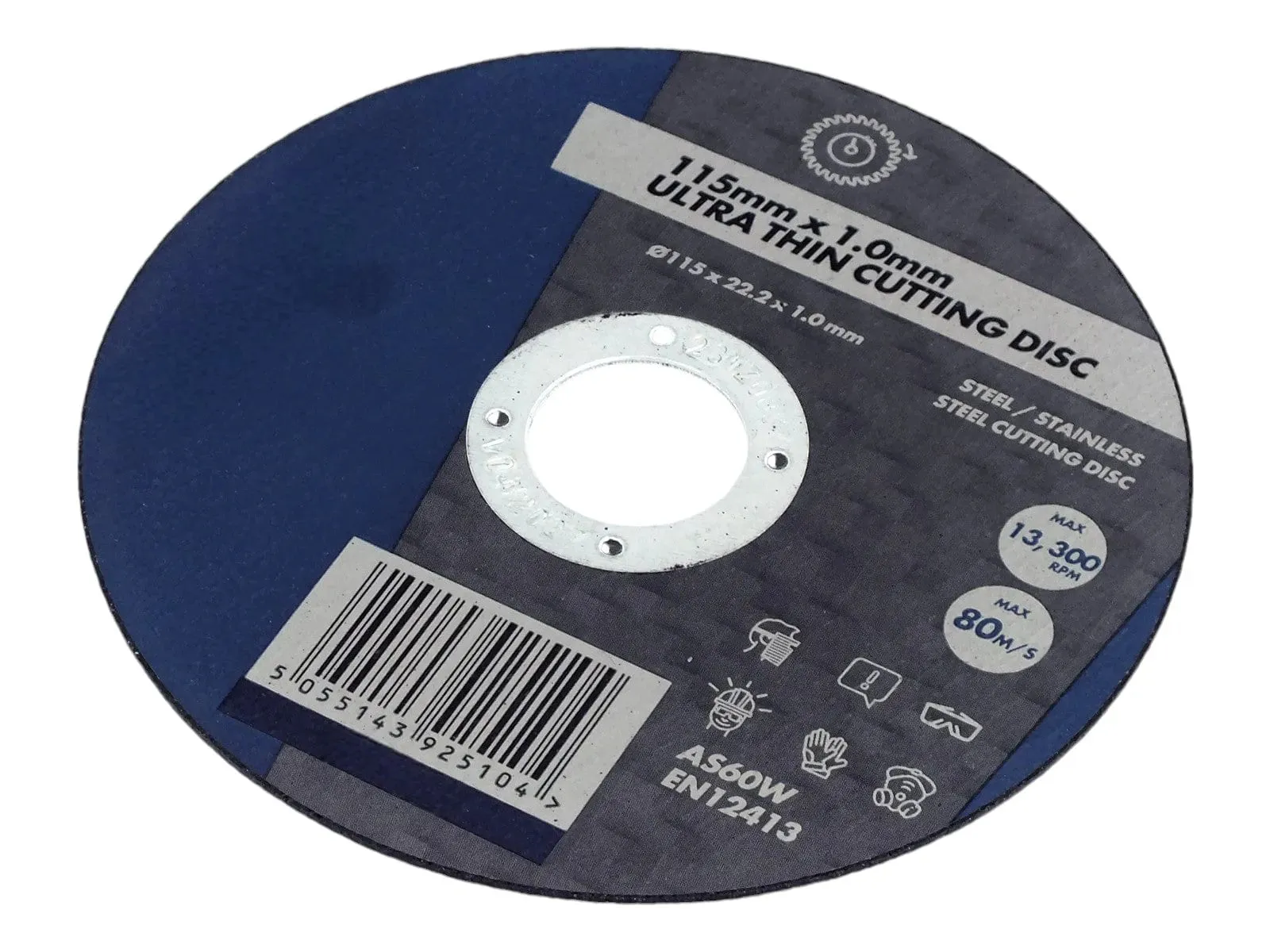 Pack of 50 Ultra Thin Cutting Discs for Steel and Stainless Steel | 1 x 115 x 22.2mm | Includes Storage Tin