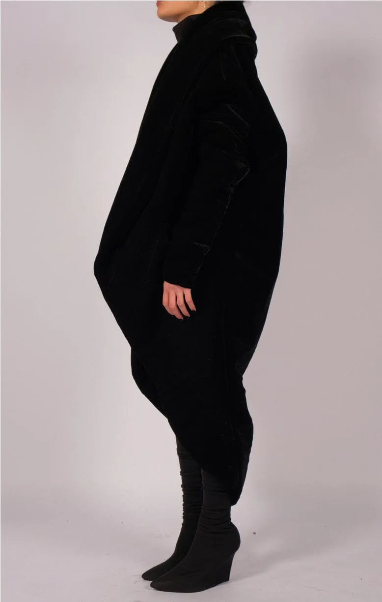 Padded Velvet Round Coat