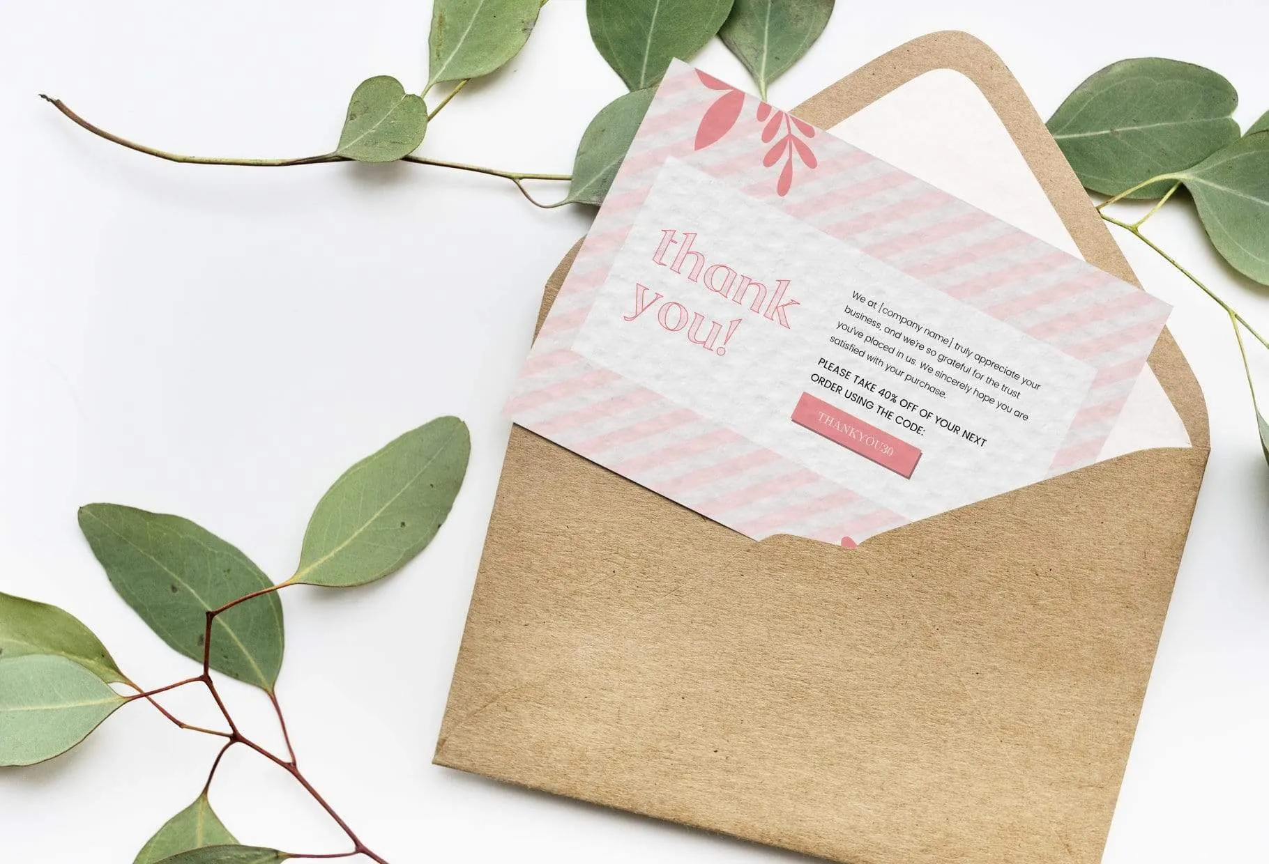Paola Printable Thank You Card Packaging Insert Note Canva Template