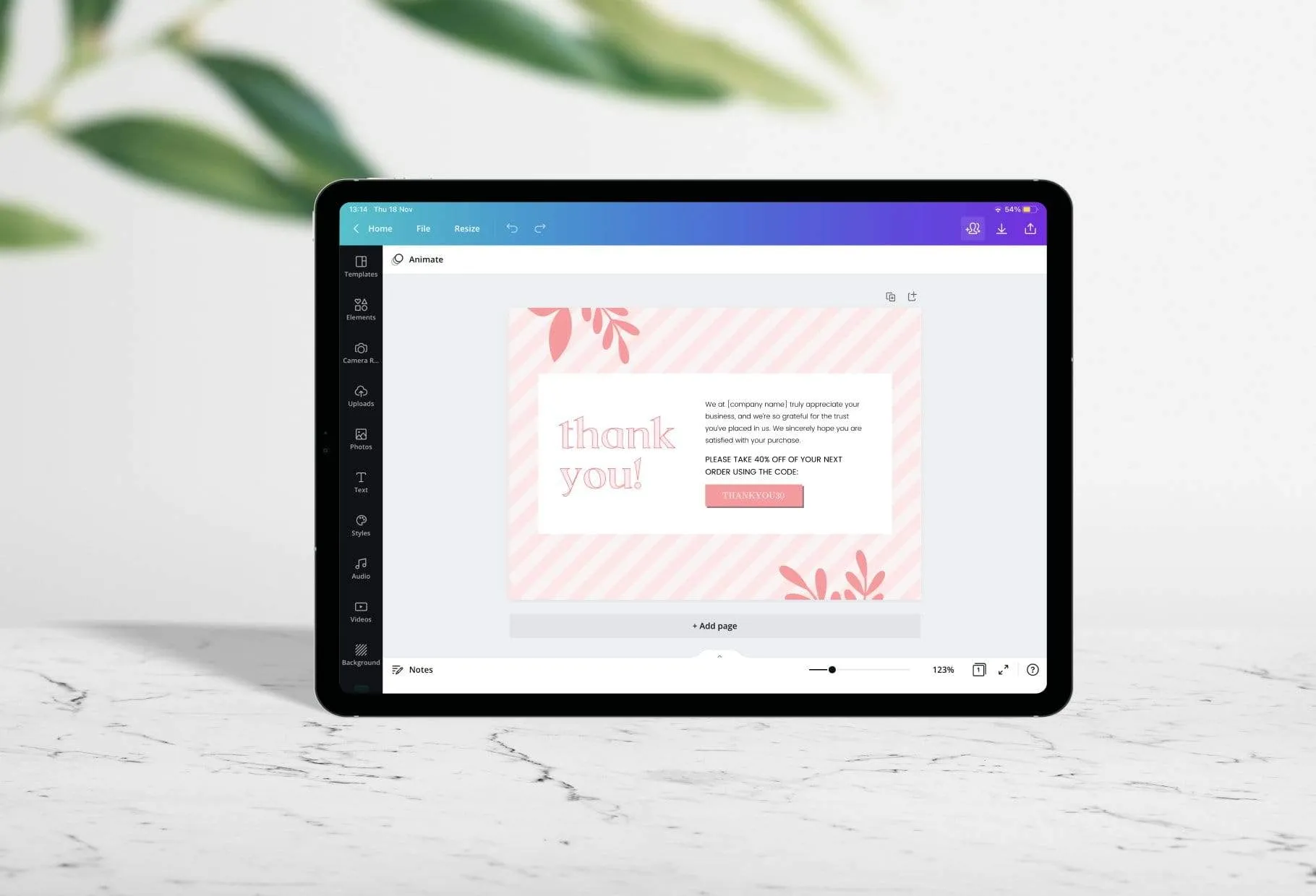 Paola Printable Thank You Card Packaging Insert Note Canva Template