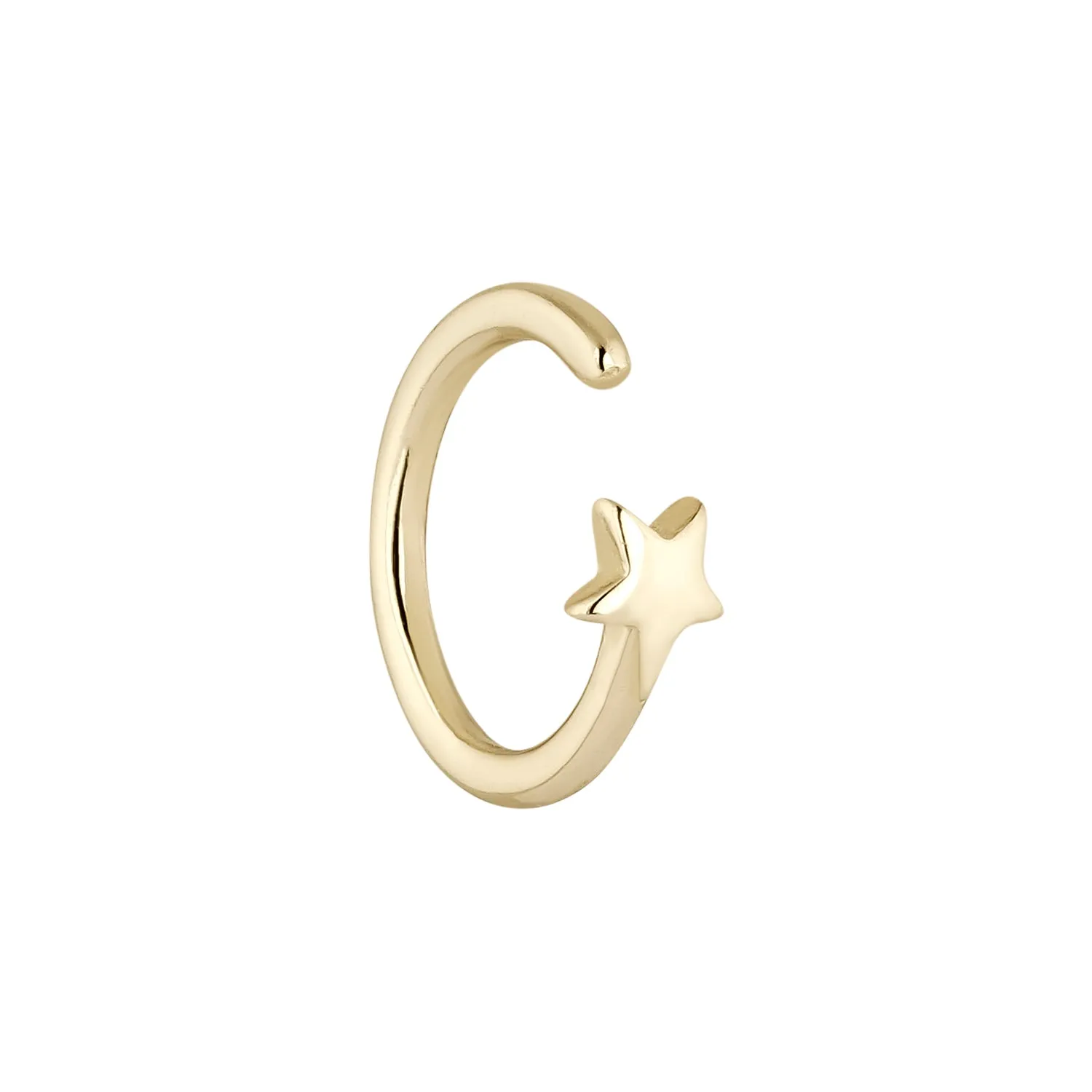 PENDIENTE PIERCING ARO STAR-MINIMALIST