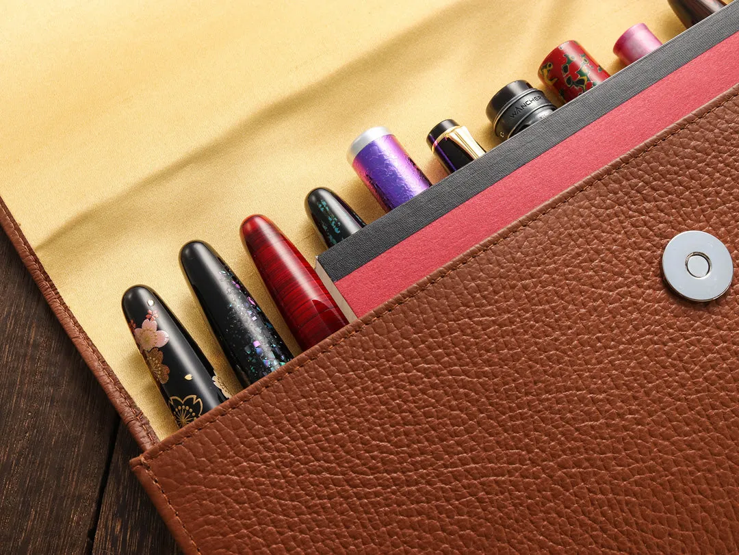 Penfolium 12 Pen Portfolio - Brown
