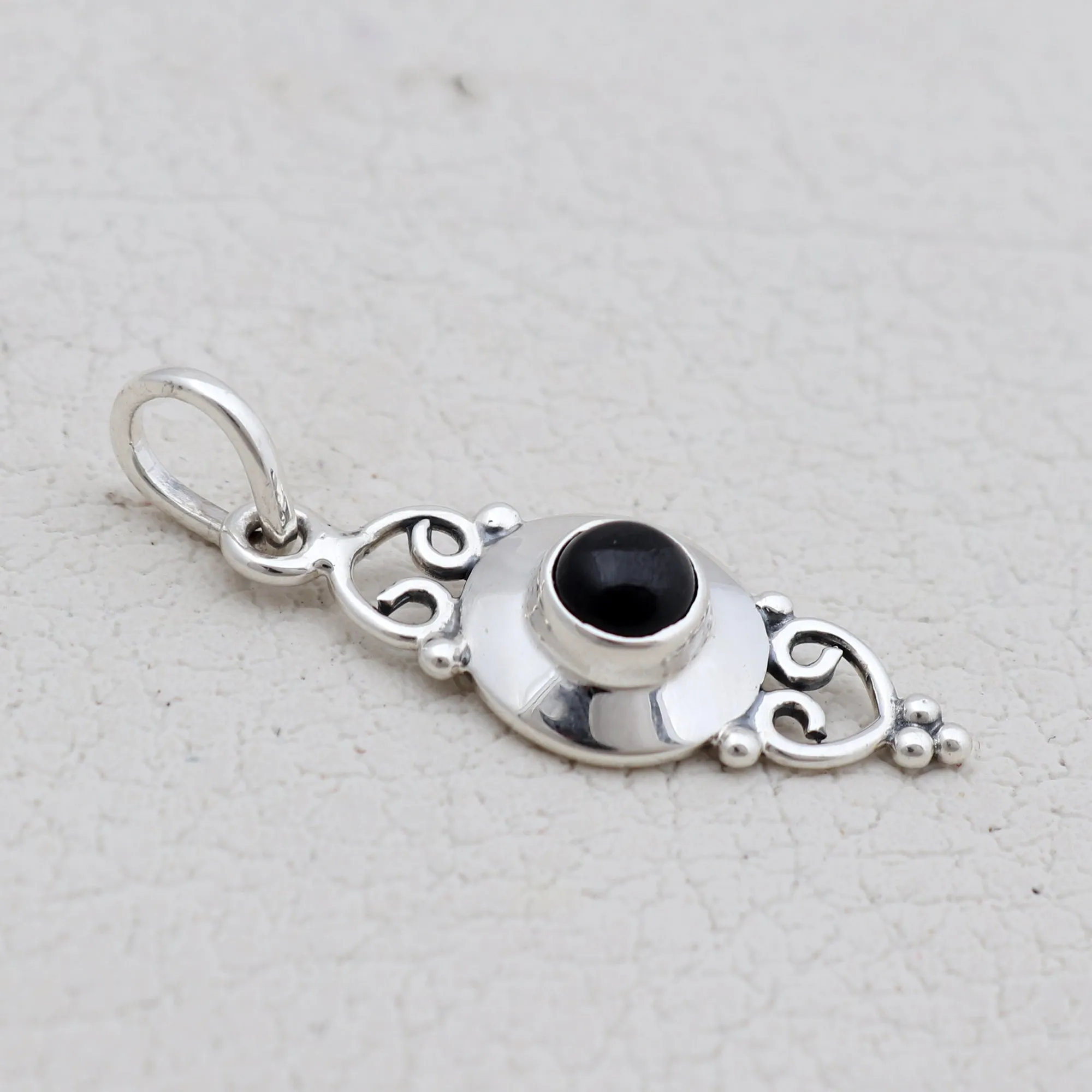 Peridot Silver Minimalist Pendant