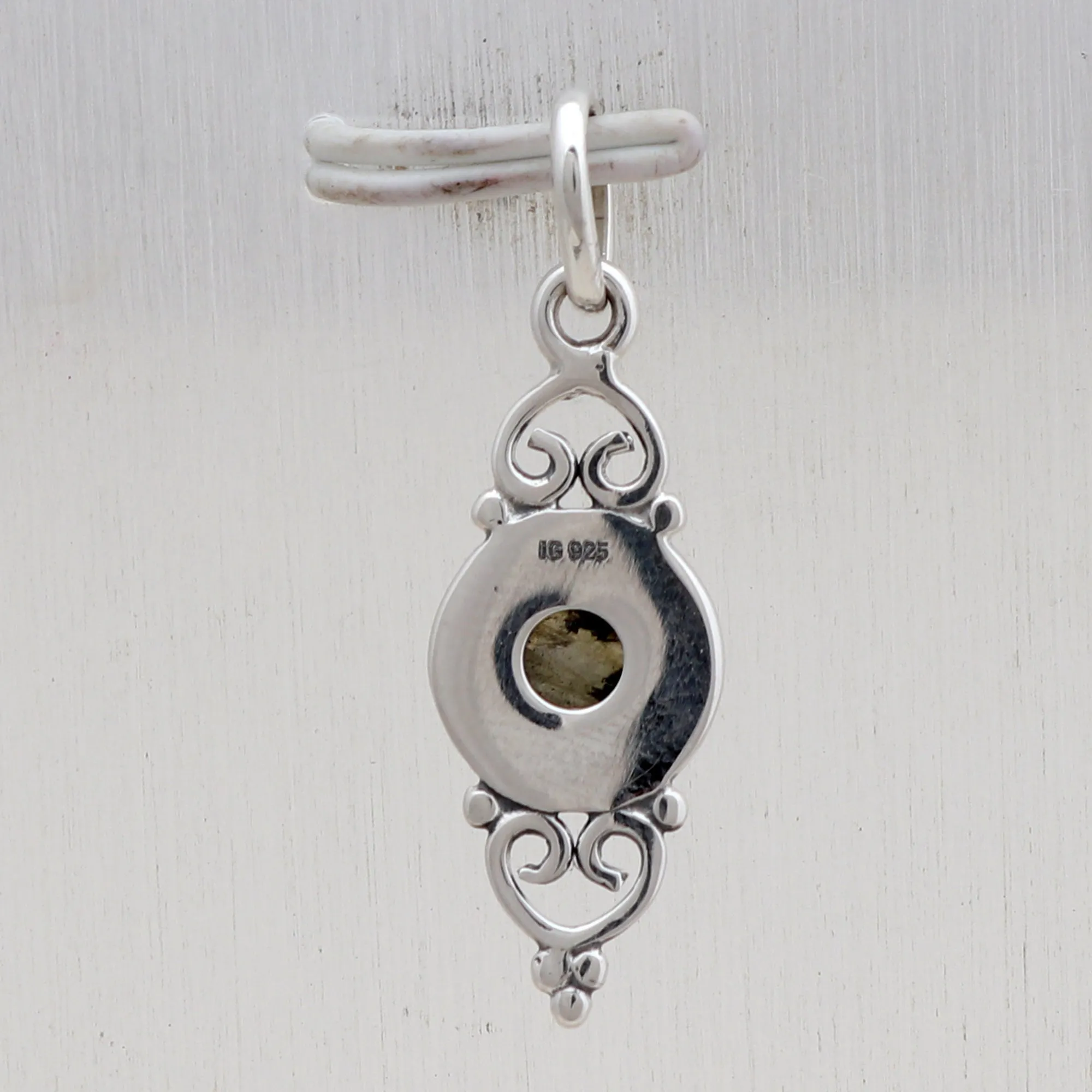 Peridot Silver Minimalist Pendant