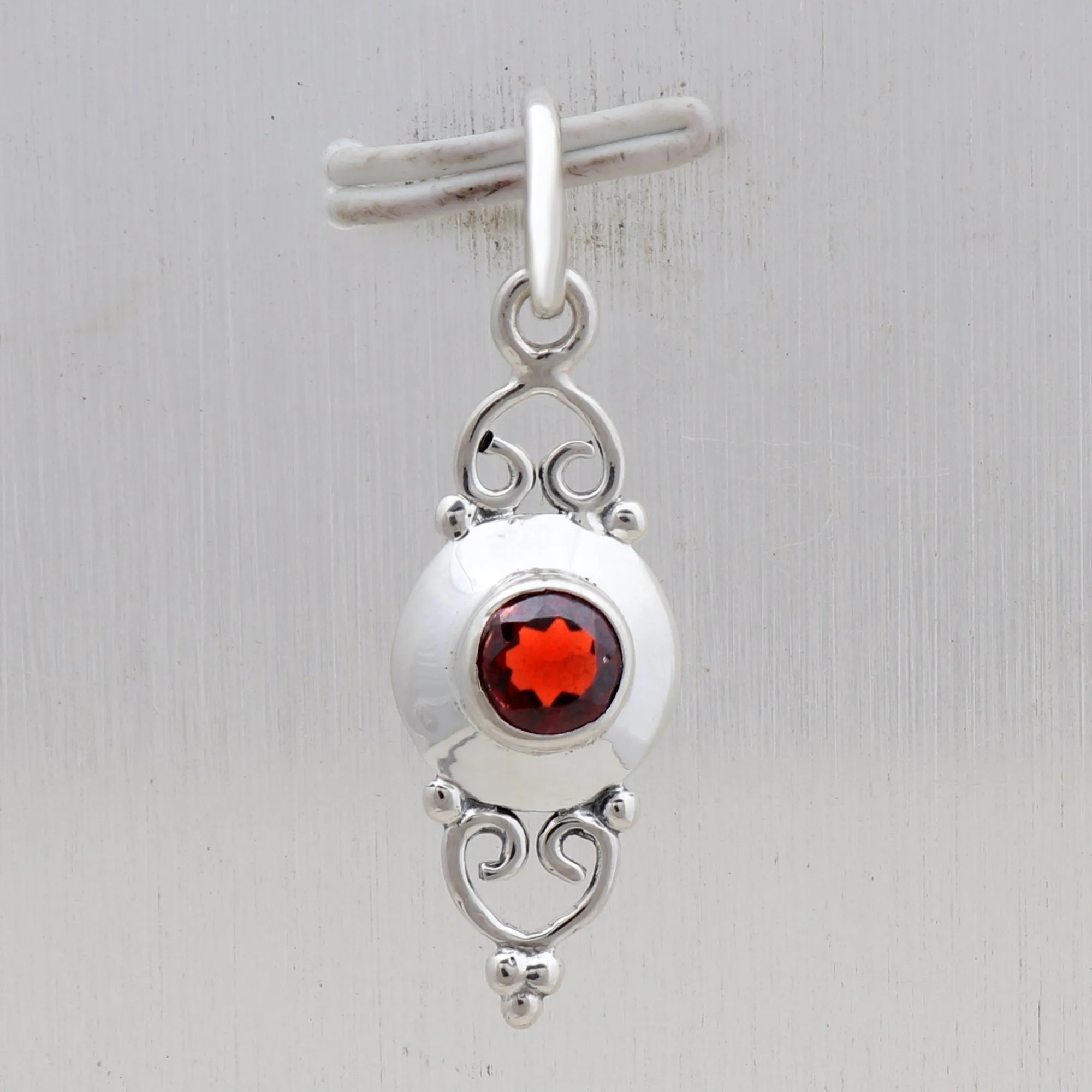 Peridot Silver Minimalist Pendant