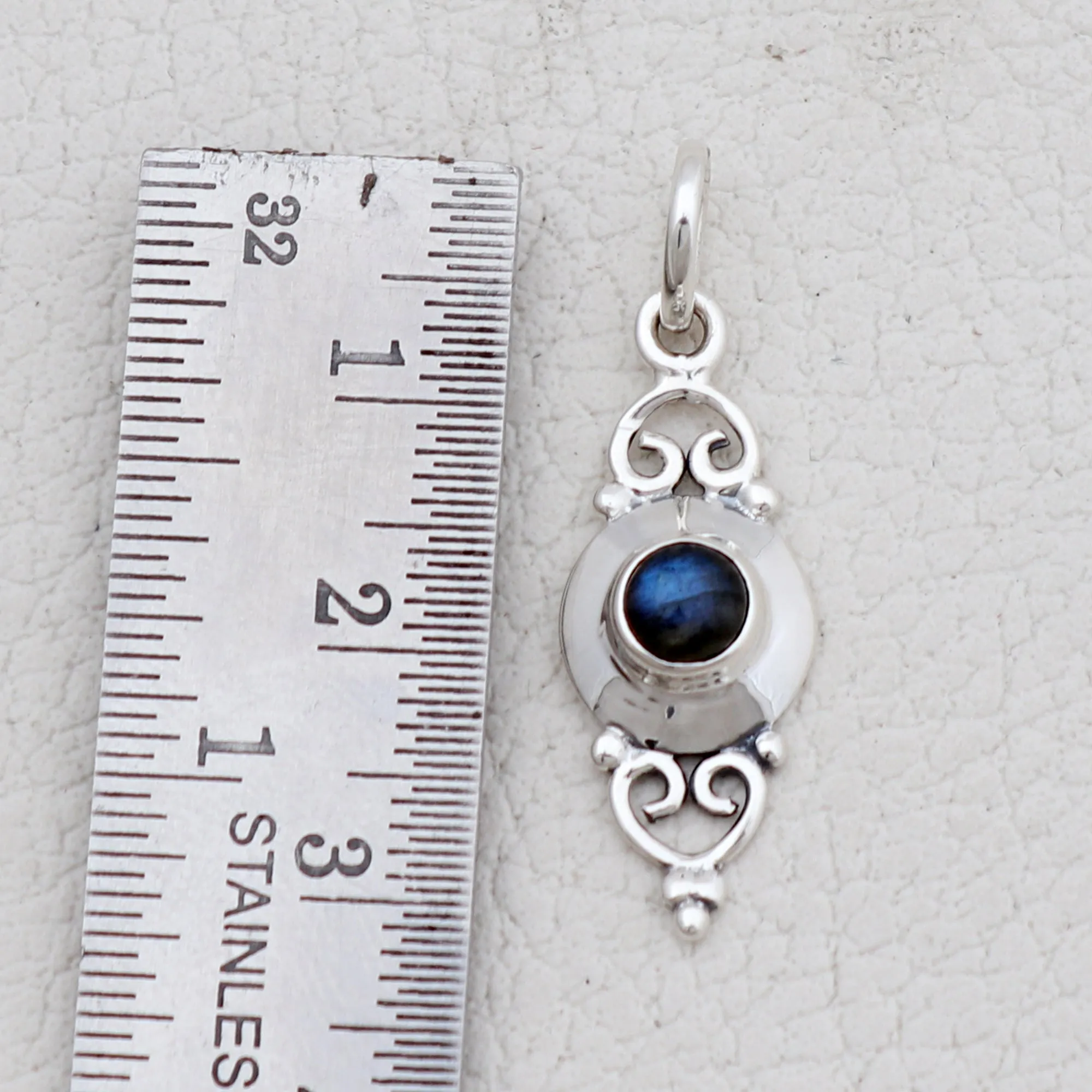 Peridot Silver Minimalist Pendant